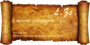 Lapina Zsigmond névjegykártya